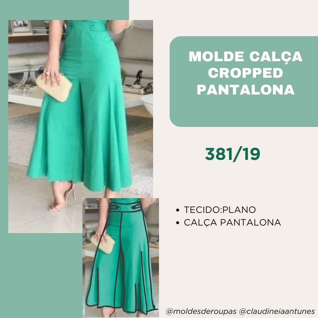 Molde Cal A Cropped Pantalona Camaleoa Atelier De Costura