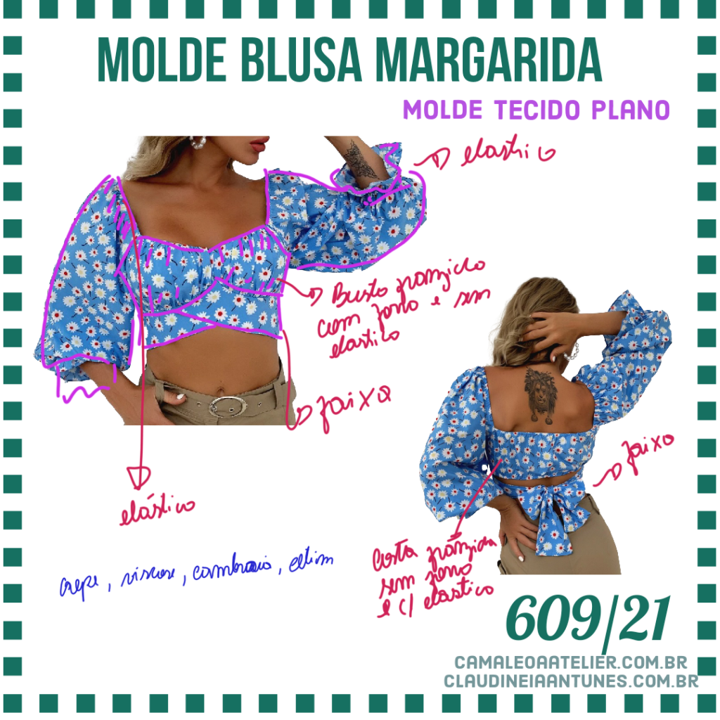 Molde Blusa Margarida Camaleoa Atelier De Costura