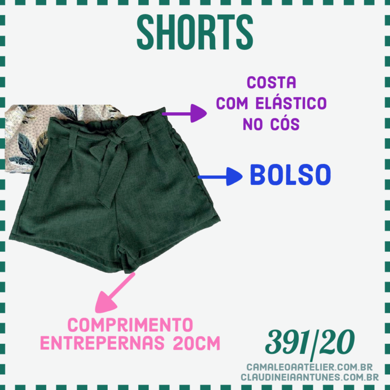 Molde Short Camaleoa Atelier De Costura