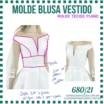 Molde Blusa Vestido Festa Camaleoa Atelier De Costura