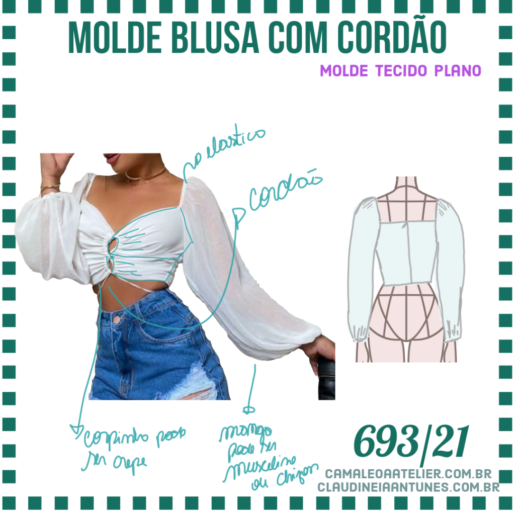 Molde Blusa Cord O Camaleoa Atelier De Costura