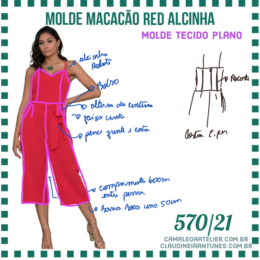 Molde Macac O Red Alcinha Camaleoa Atelier De Costura