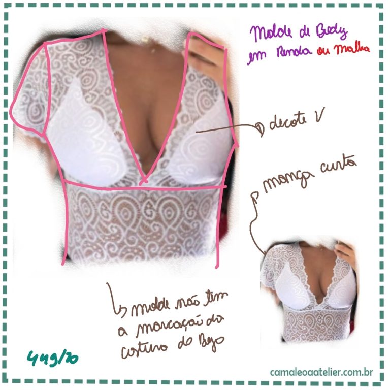 Molde Body Em Renda Camaleoa Atelier De Costura