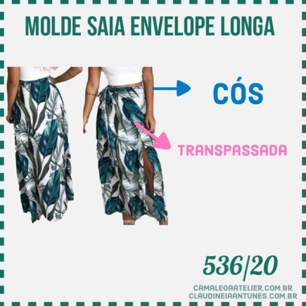 Molde Saia Envelope Longa Camaleoa Atelier De Costura