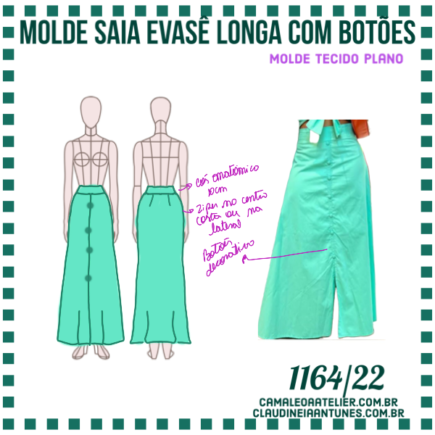 Molde Saia Evas Longa Es Camaleoa Atelier De Costura