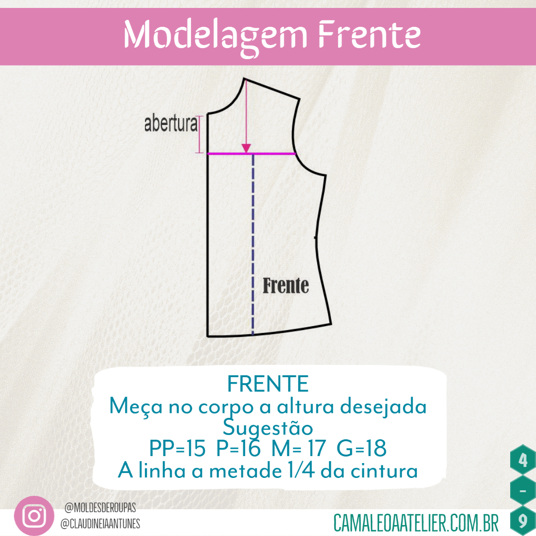 Molde Blusa 05 19 Aula De Modelagem CAMALEOA ATELIER DE COSTURA