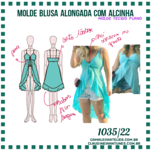 Molde Blusa Alongada com Alcinha 1035/22