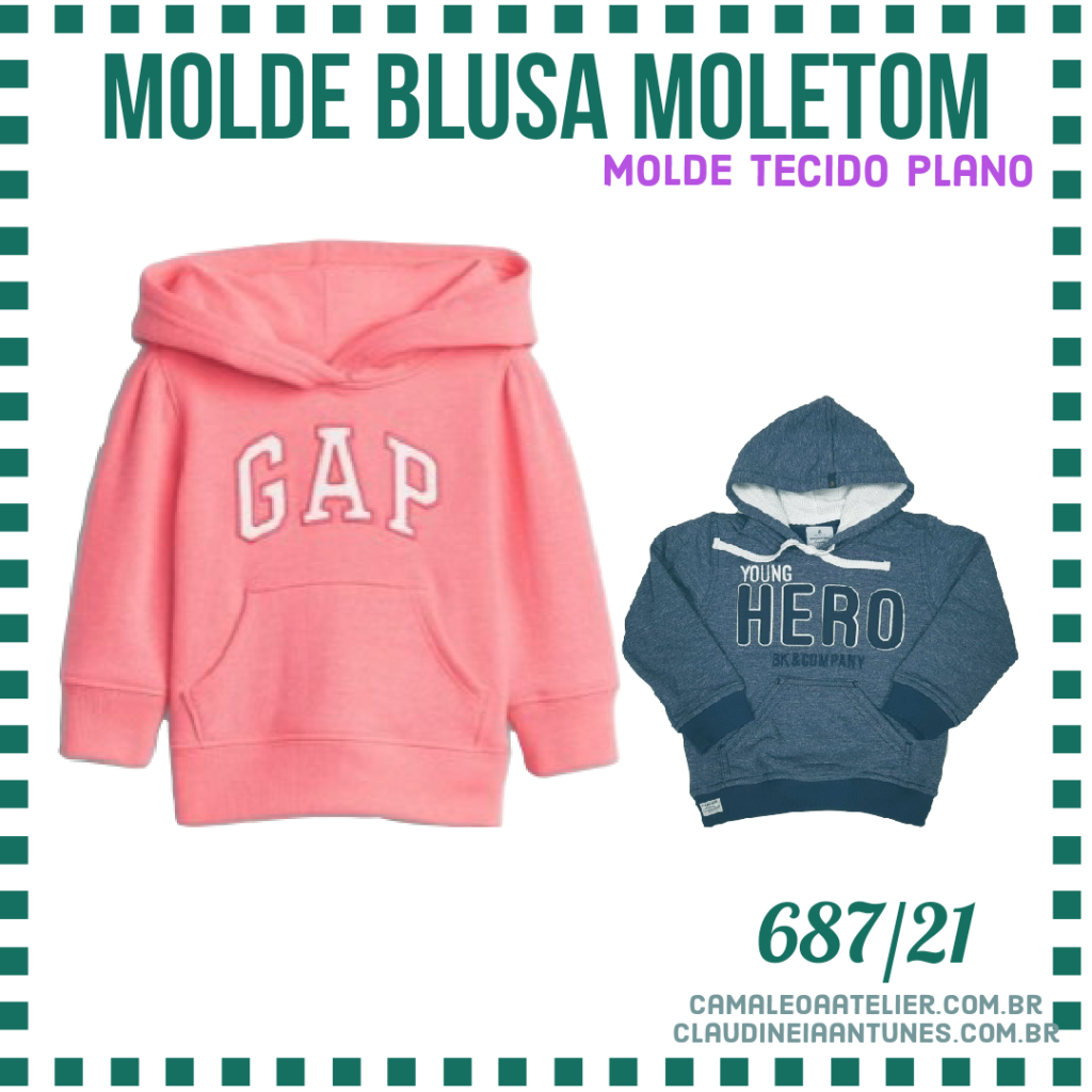 Molde BLUSA MOLETOM INFANTIL 687/21