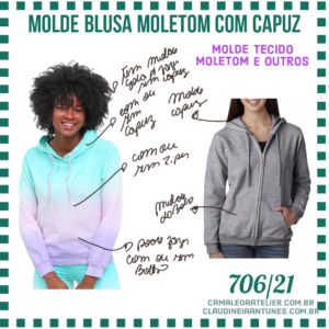 Molde Blusa Moletom com Capuz 706/21