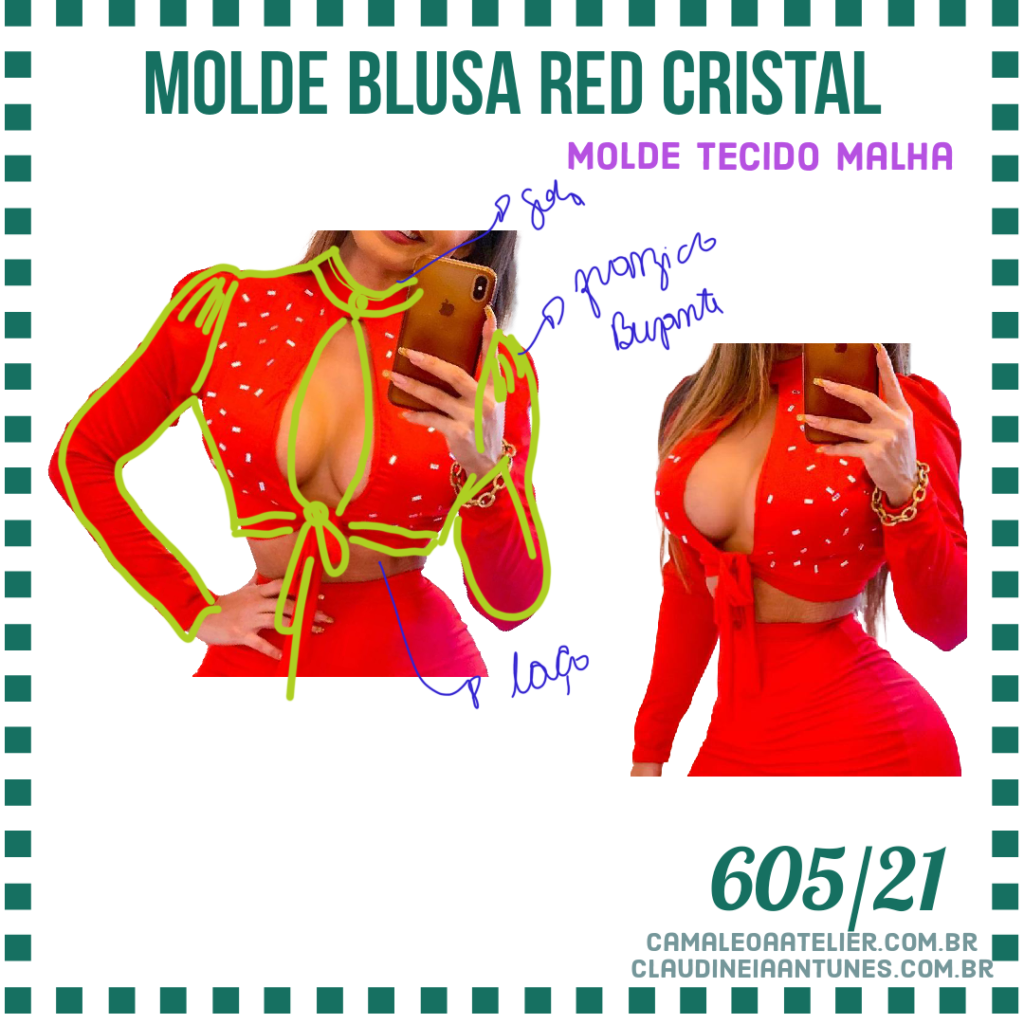 Molde Blusa Red Cristal 605/21