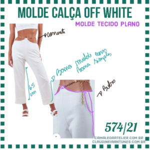 Molde CALÇA OFF WHITE 574/21
