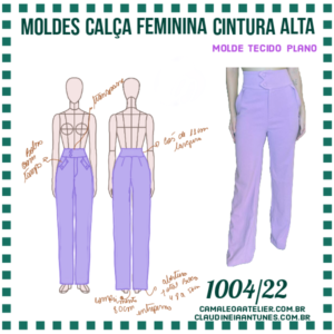 Molde Calça Feminina Cintura Alta 1004/22