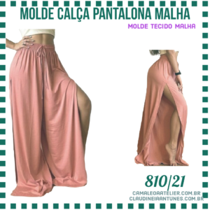Molde Calça Pantalona Malha 810/21
