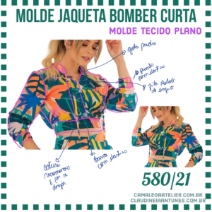 Molde Jaqueta Bomber Curta 580/21