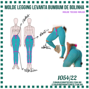 Molde Legging Levanta Bumbum de Bolinha 1054/22