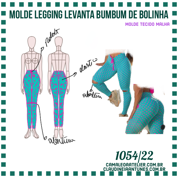 Molde Legging Levanta Bumbum de Bolinha 1054/22 – CAMALEOA ATELIER DE  COSTURA