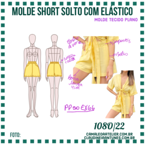 Molde Shorts Solto com Elástico 1080/22