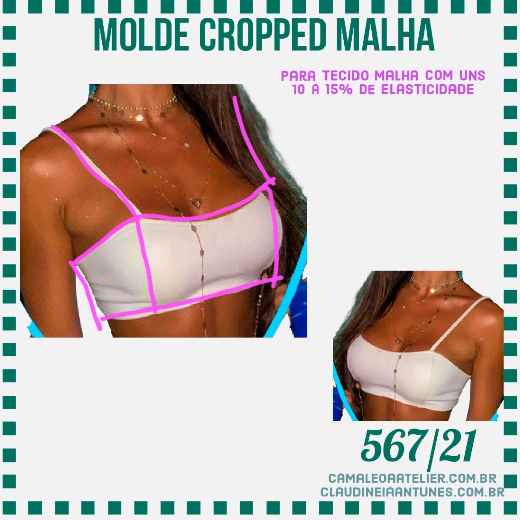 Molde Cropped TOP EM MALHA 567/21