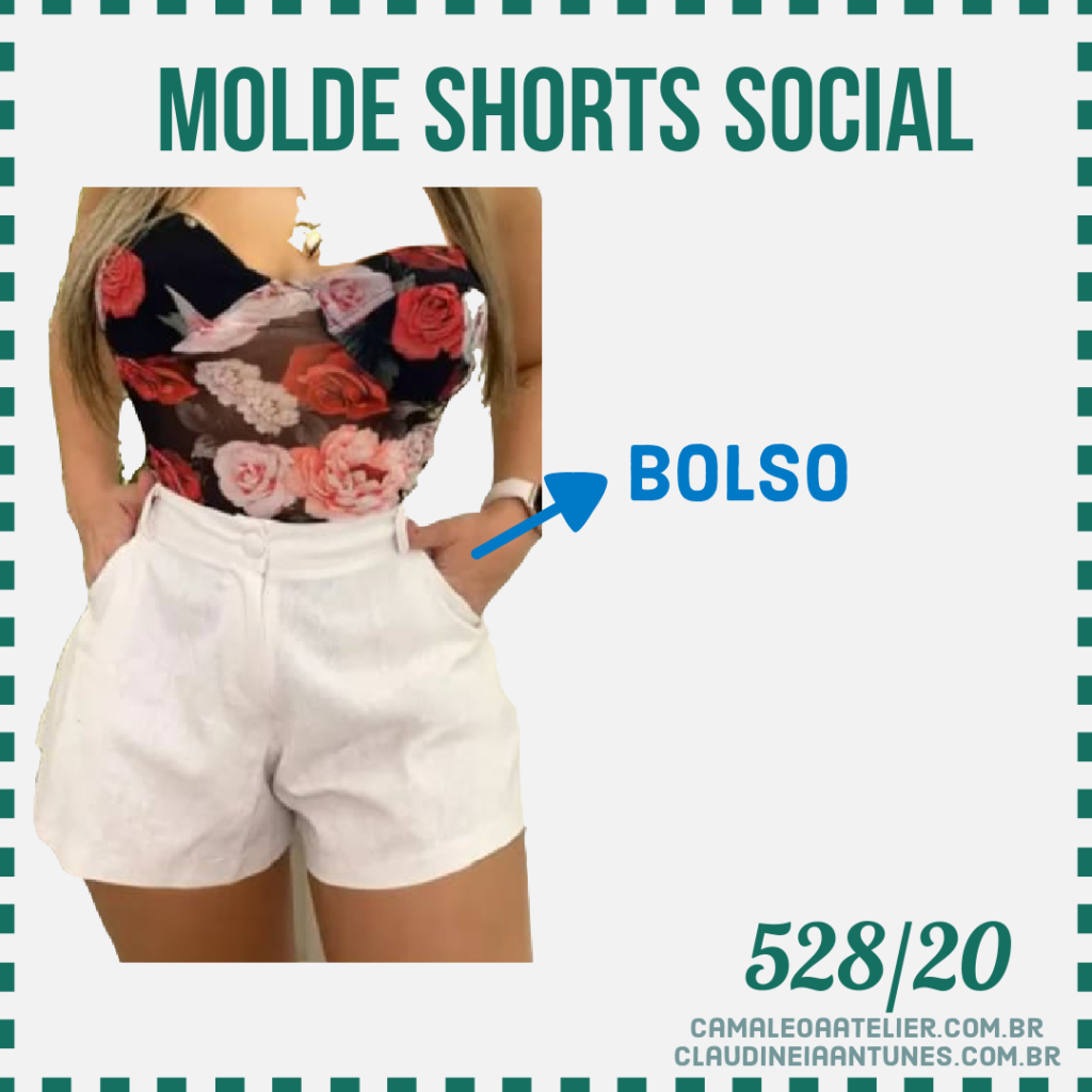 Molde Short Social Camaleoa Atelier De Costura