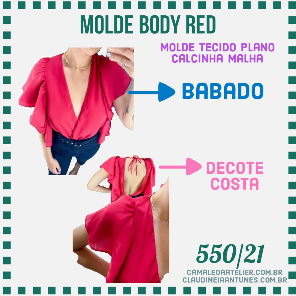 Molde Body Red em Tecido Plano 550/21