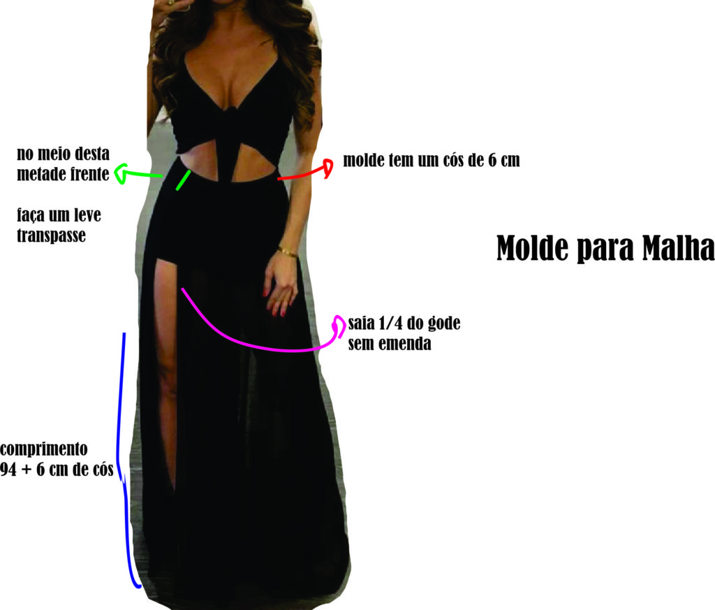 Molde Short Saia com Fenda em Malha 356/19