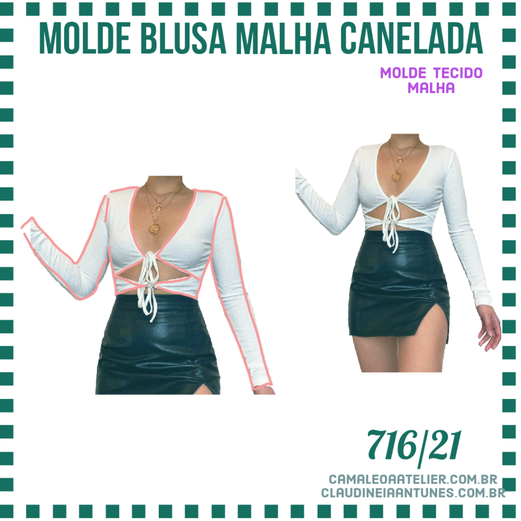 Molde Blusa Malha Canelada 716/21