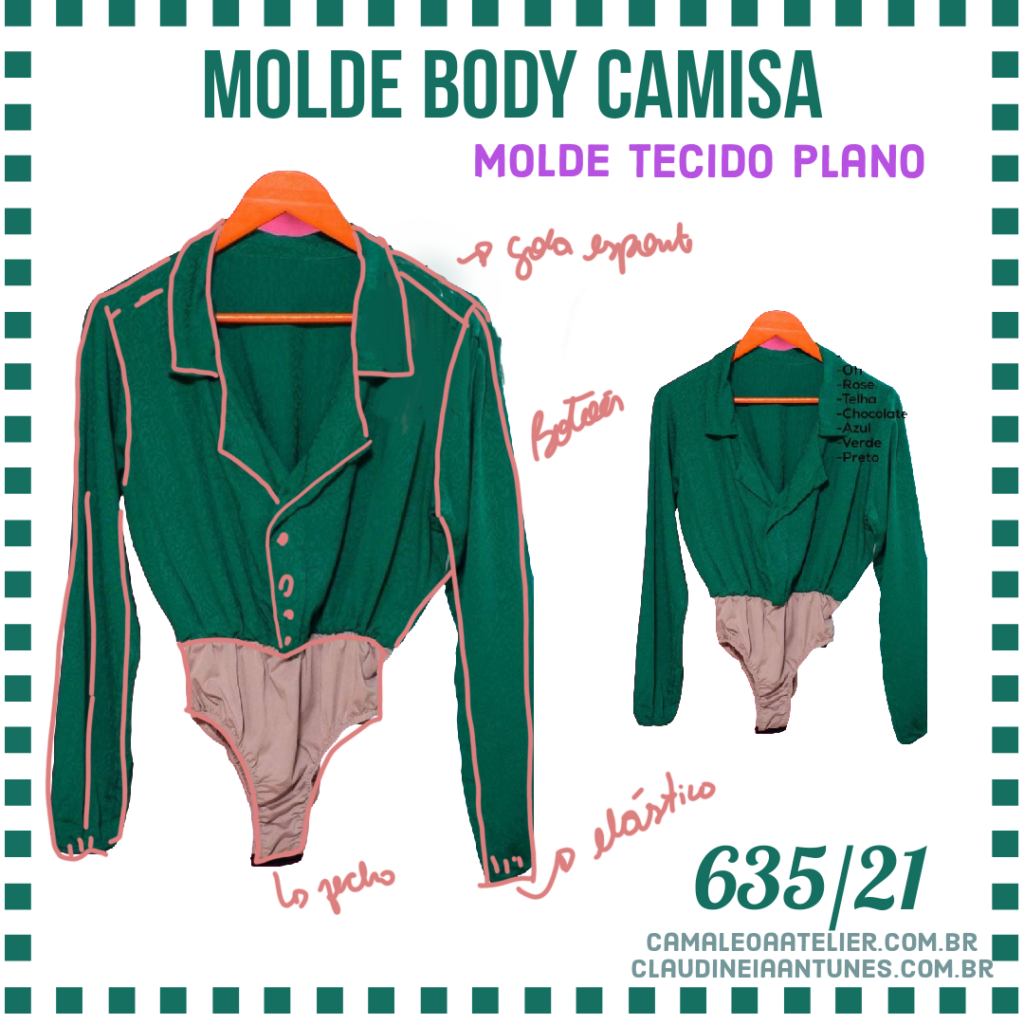 Molde Body Camisa 63521 Camaleoa Atelier De Costura