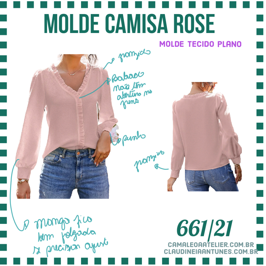 Molde Camisa Rose 661/21