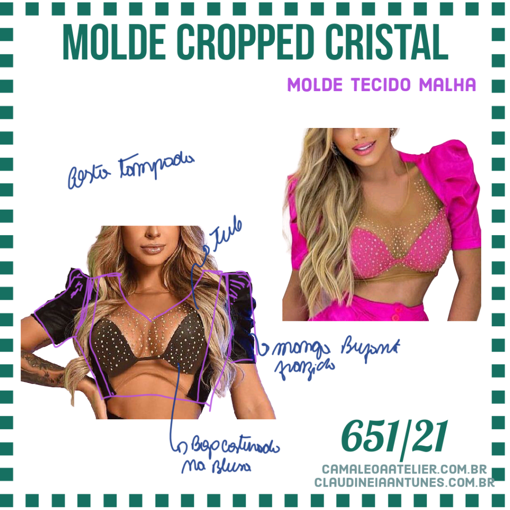 Molde Blusa Cropped Cristal 651/21