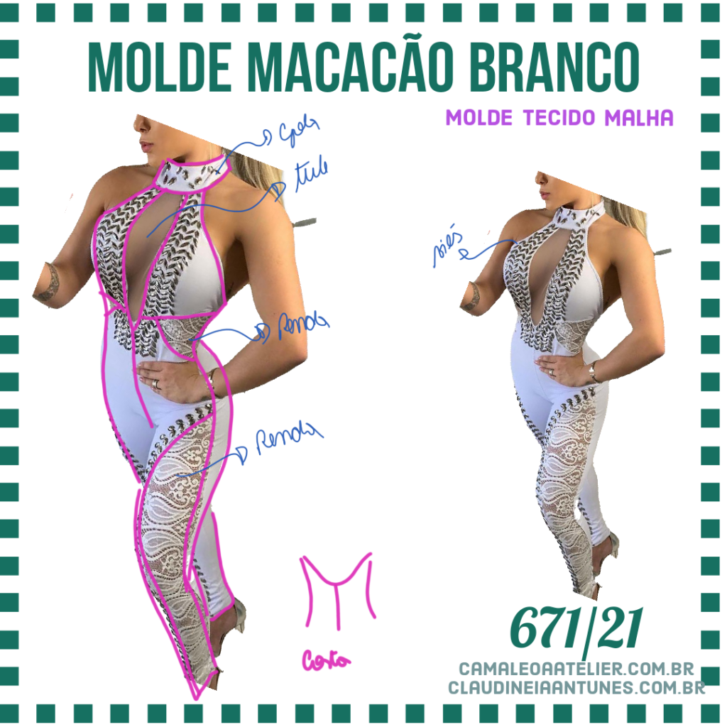 Molde Macacão Branco 671/21