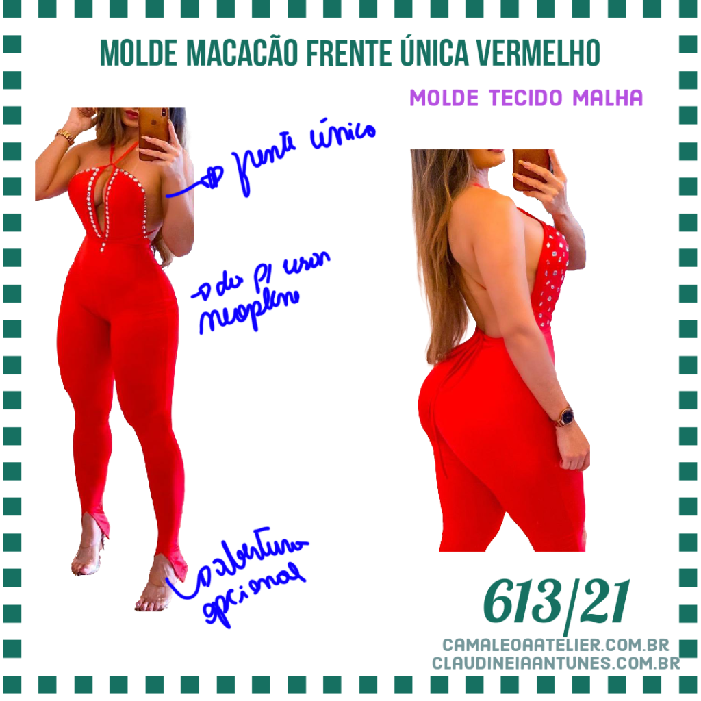 Molde Macacão Frente Unica 613/21