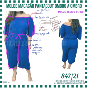 Molde Macacão Pantacout Ombro a Ombro 847/21