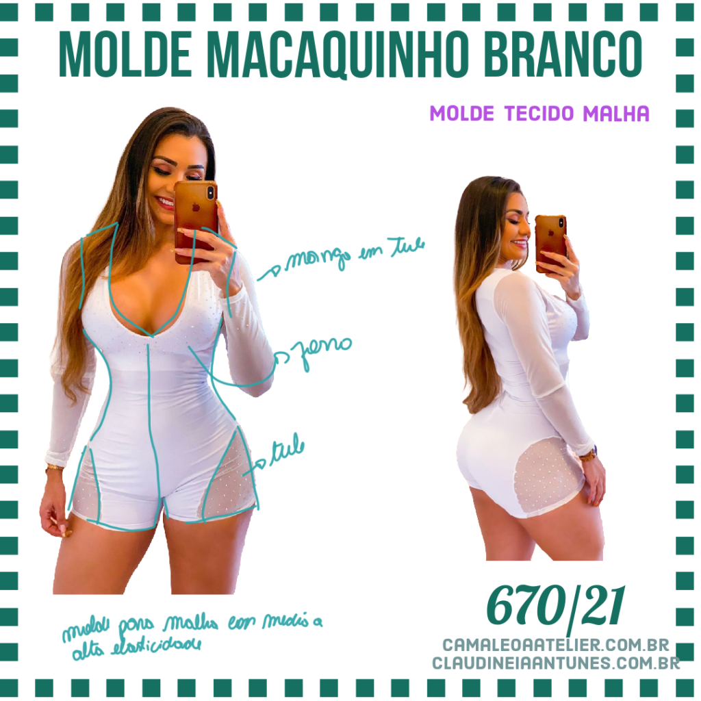 Molde Macaquinha Branco 670/21