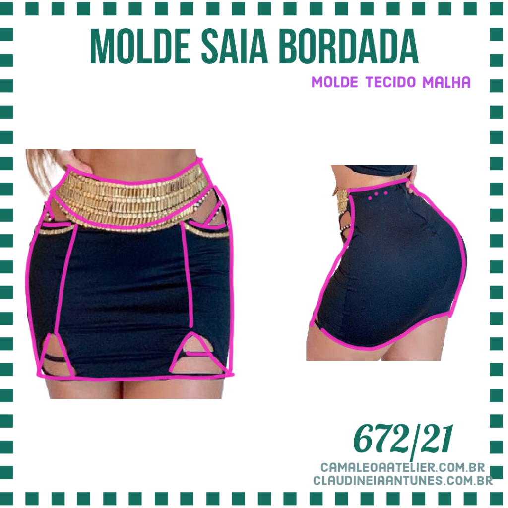 Molde Saia Bordada 672/21