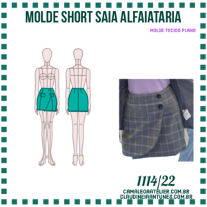 Molde Short Saia Alfaiataria 1114/22