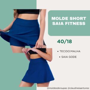 Molde Short Saia Fitness 40/18