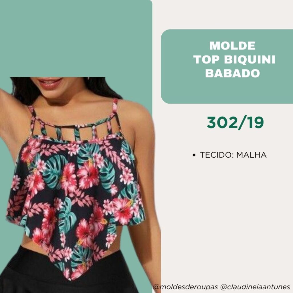 Molde Top Biquini Babado 302/19