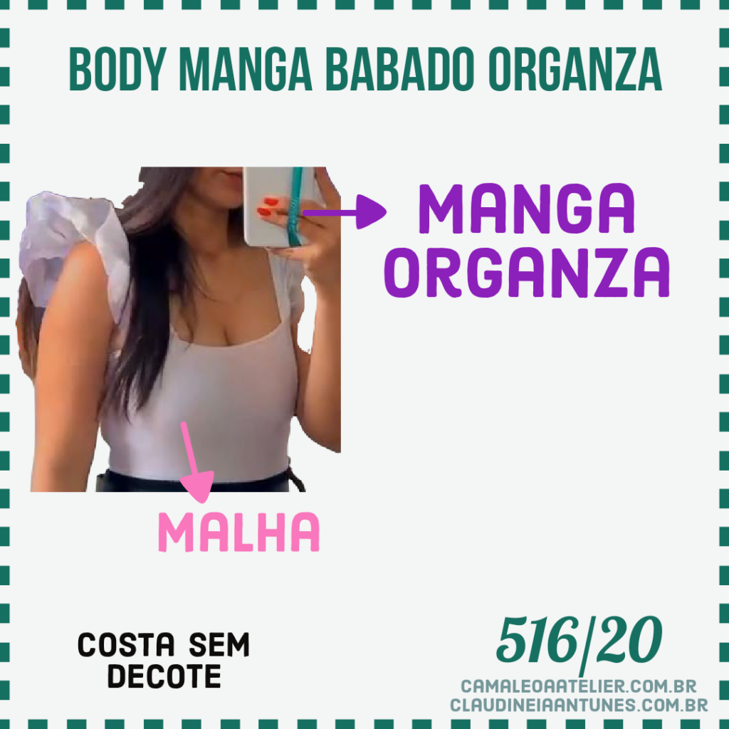 Molde Body Manga Organza 516/20