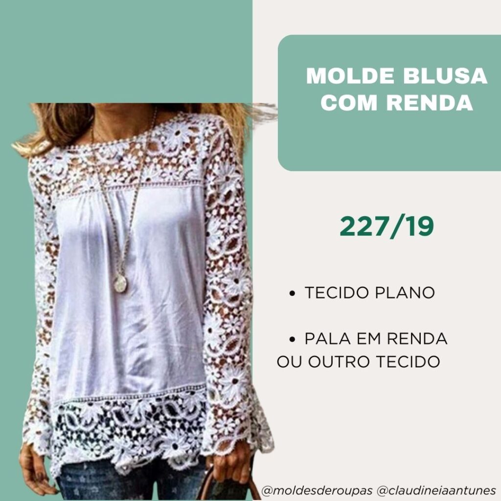 Molde Blusa com Renda 227/19