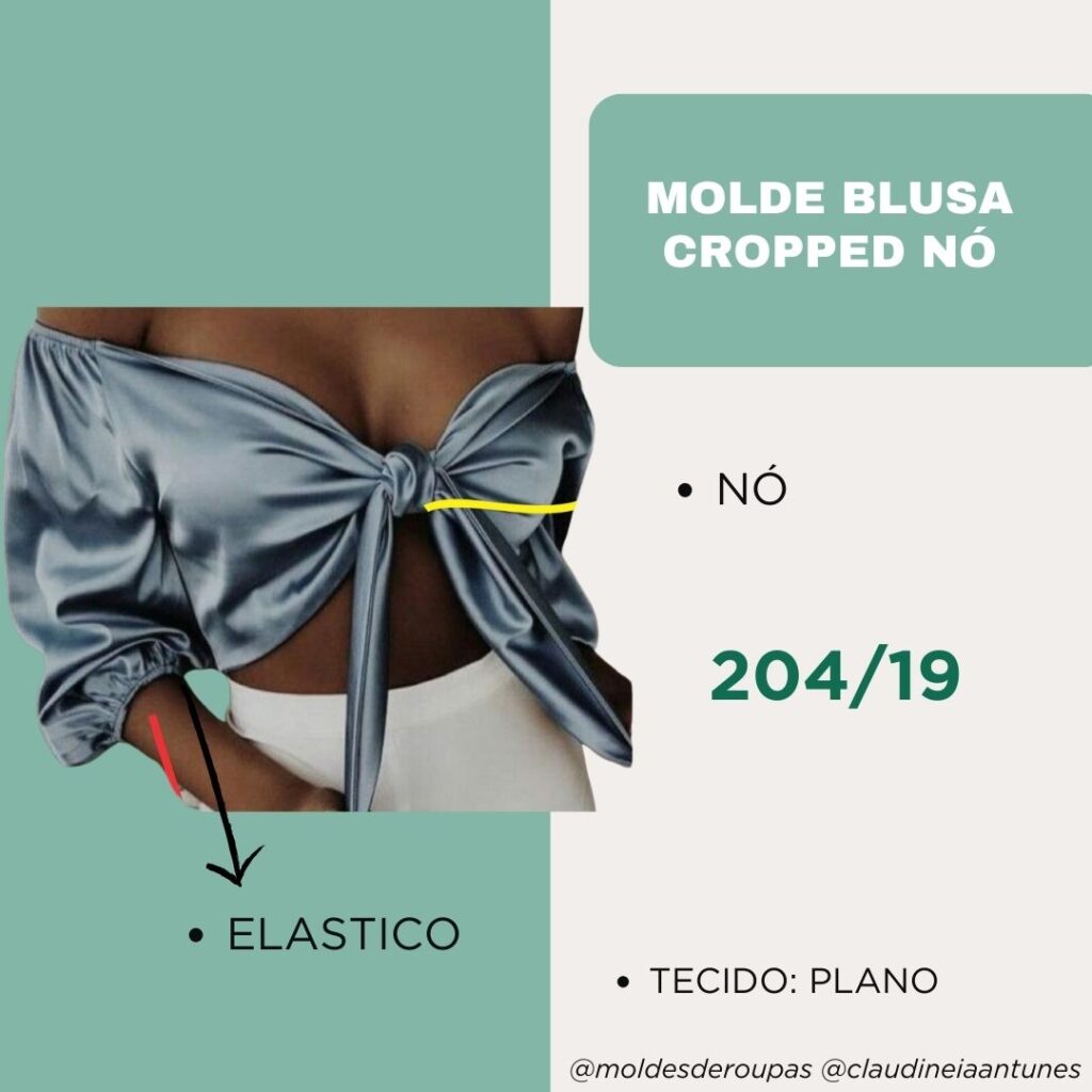 Molde Blusa Cropped Nó 204/19