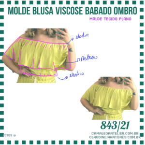 Molde Blusa Viscose Babado Ombro 843/21