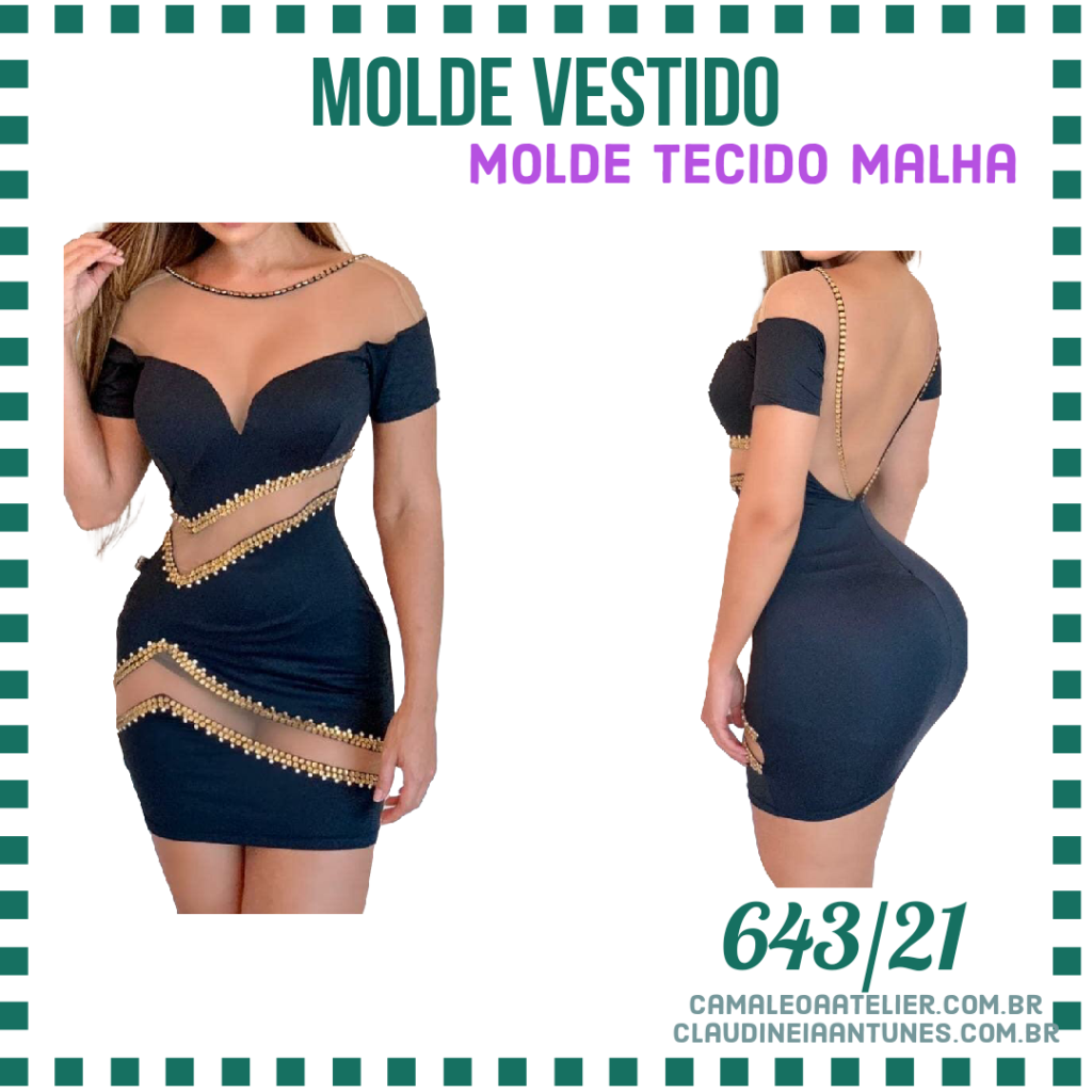 Molde Vestido Preto 643/21