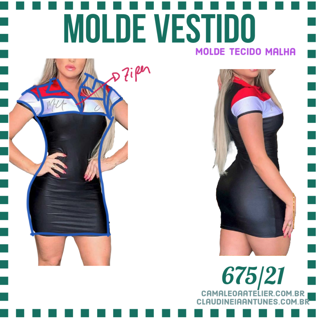 Molde Vestido Colado 675/21