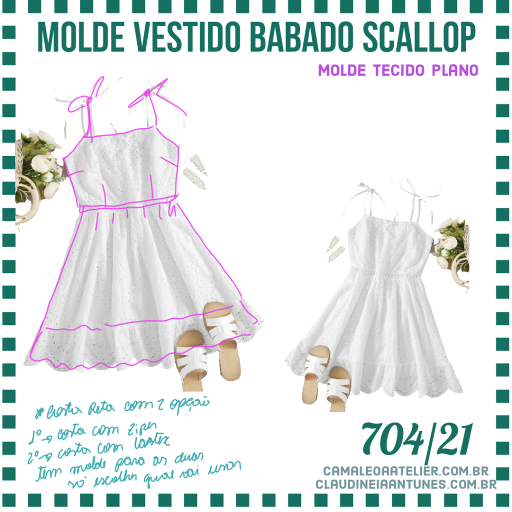 Molde Vestido Babado Scallop 704/21