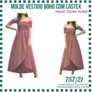 Molde Vestido Baho com Lastex 757/21