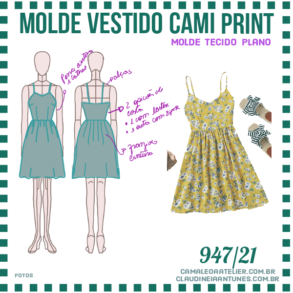 Molde Vestido Cami Print 947/21
