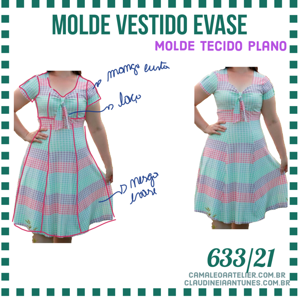 Molde Vestido Evasê 633/21