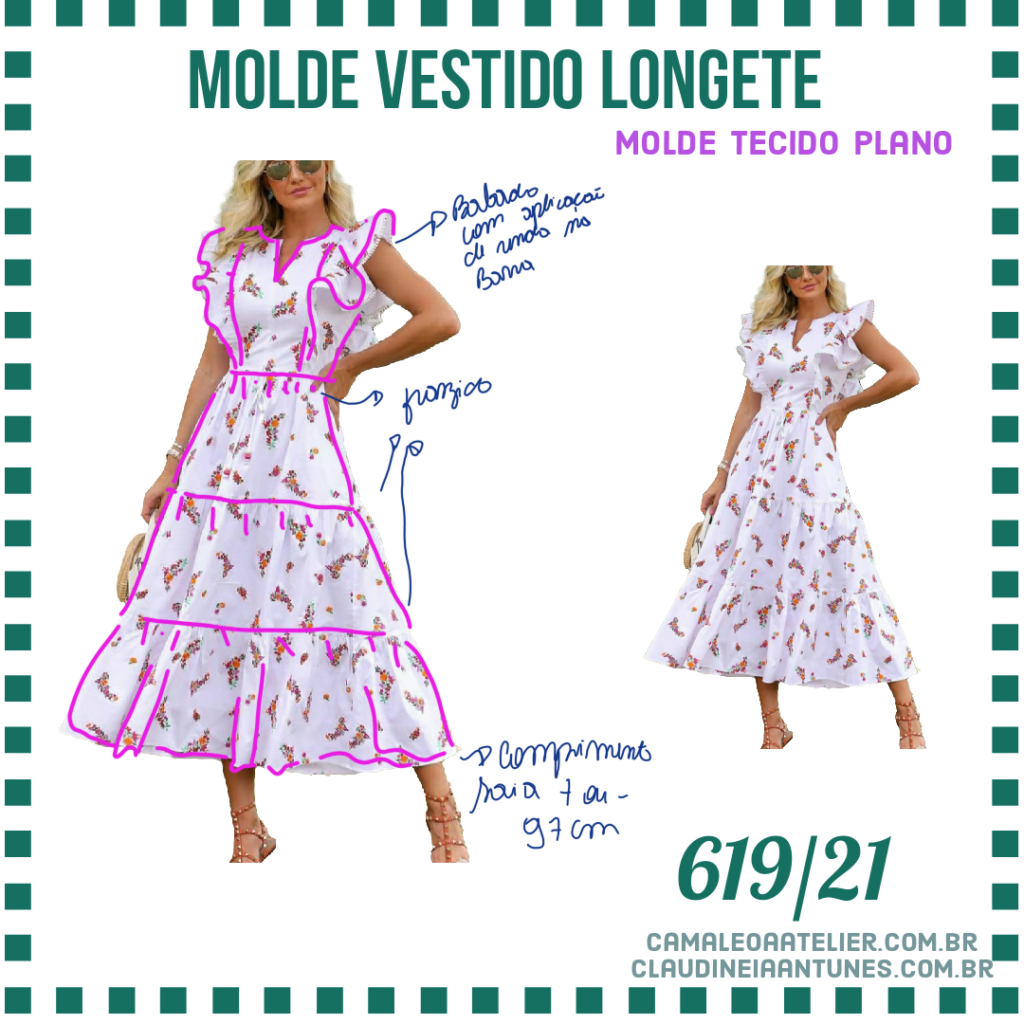 Molde Vestido Longuete 619/21