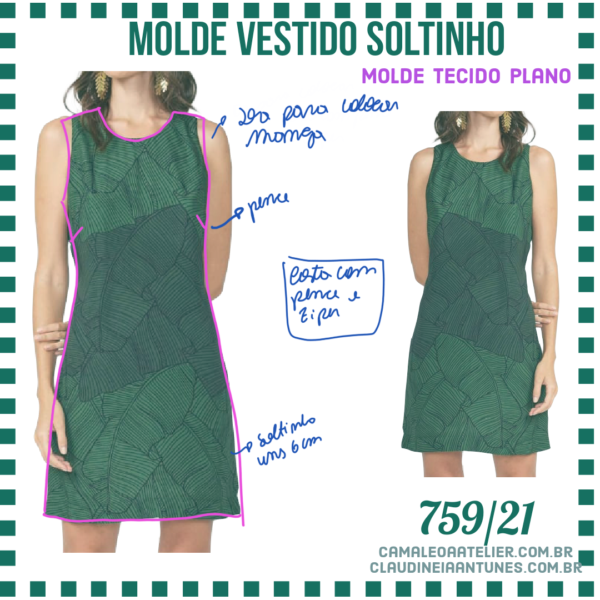 Molde Vestido Soltinho 759/21