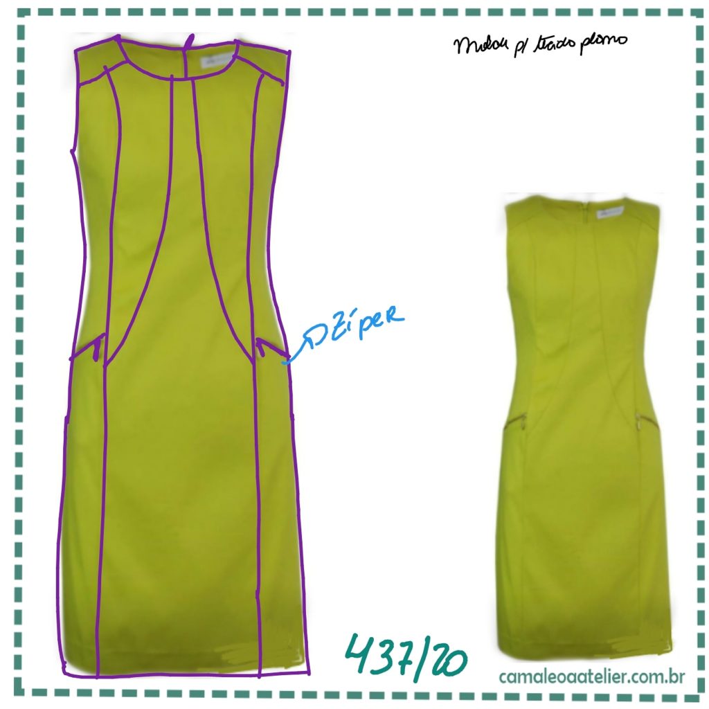 Molde Vestido Tubinho Mostarda 437/20
